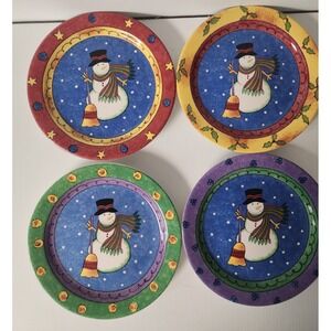 Sango The Sweet Shoppe Salad Plates Christmas 3041-46 by Sue Zipkin w/box
